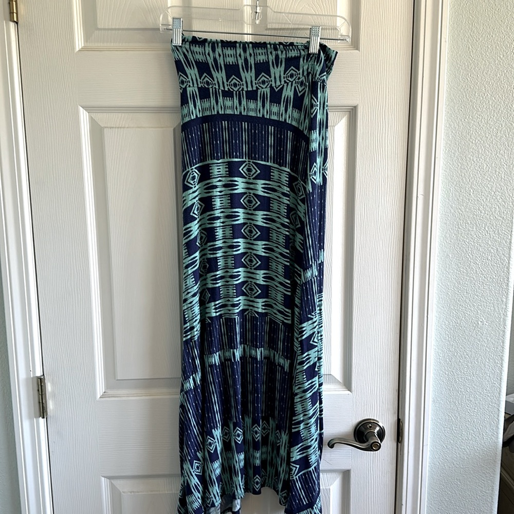 Tribal print maxi skirt